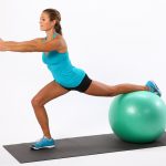 SET za vježbu pilates lopta + fitness prostirka gimnastička