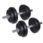 Standardna Kratka Šipka SET/ Bućica 26 mm sa Metalnim Rukohvatom + Gumirani Tegovi Uteg
