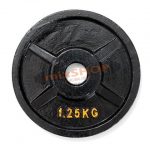 Metalni Crni Uteg s Rukohvatom 1,25kg