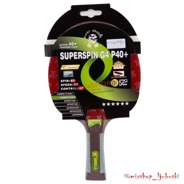 Reket za stolni tenis Superspin G4 P40