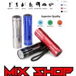 Mini Aluminijska džepna svjetiljka mala ručna  9 LED / 30 Lumen