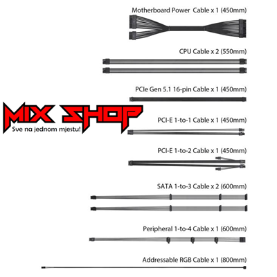 ASUS ROG LOKI PLATINUM SFX-L 1000W ATX 3.1 80+ Gaming napajanje - Slika 8