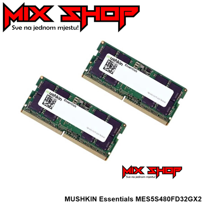 MUSHKIN Essentials 64GB 2x32GB DDR5 4800 MHz MES5S480FD32GX2 32gb - Slika 3