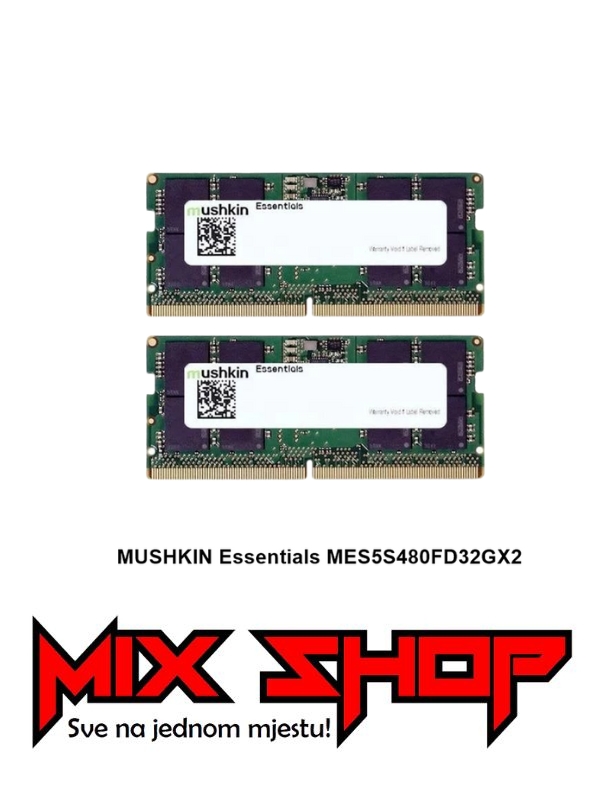 MUSHKIN Essentials 64GB 2x32GB DDR5 4800 MHz MES5S480FD32GX2 32gb